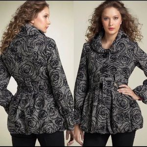 Betsey Johnson Rose Garden Wool Tweed Coat